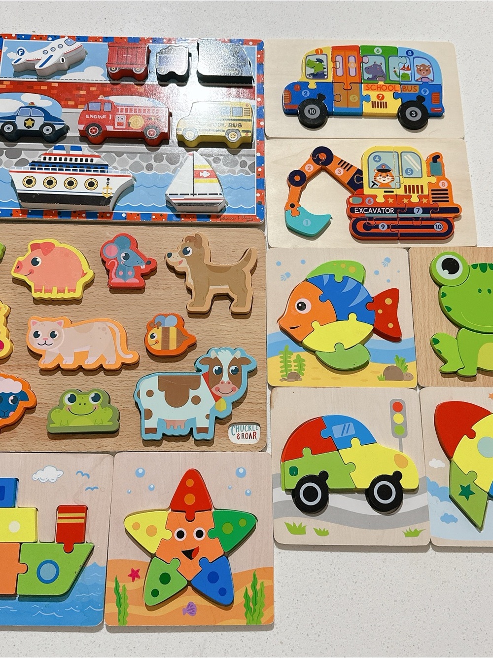 Melissa & Doug / Wooden Puzzle Bundle for Toddlers